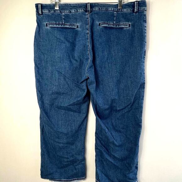 Asos Blue Denim Jeans Raw Hem Straight Leg Size 38"x25" NEW - Picture 2 of 5